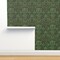 Arts And Crafts Woven Look Vintage Inspired Victorian Floral Morris Custom Removable Wallpaper by Spoonflower Peel & Stick Wallpaper 2FT Wide